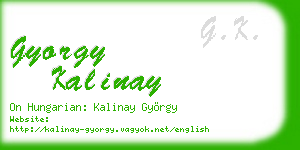 gyorgy kalinay business card